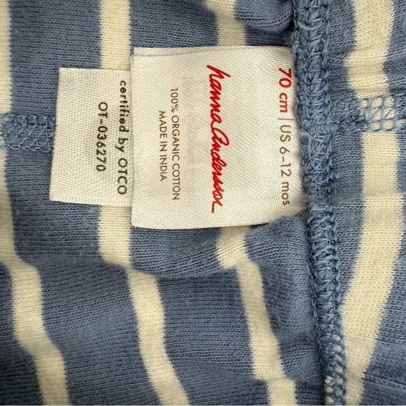 Hanna Andersson & Carter's pants Set of 2 Blue & white footed 6-12 months - Picture 7 of 8